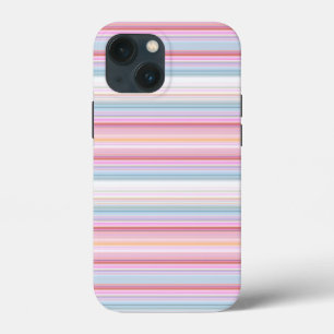 Cute white pinky stripes  iPhone 13 mini case