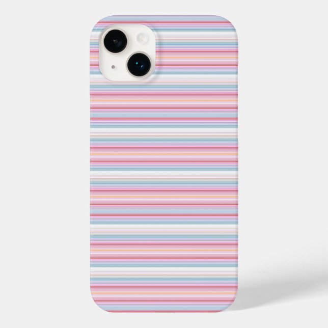 Cute white pinky stripes  Case-Mate iPhone case (Back)