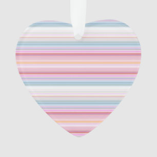 Cute white pinky stripes  ornament