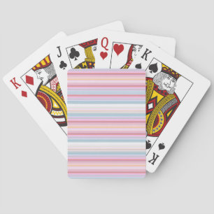 Cute white pinky stripes playing cards