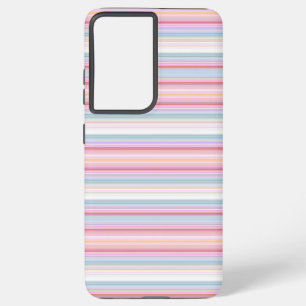 Cute white pinky stripes  samsung galaxy case