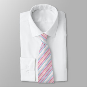 Cute white pinky stripes tie