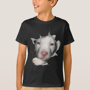 Cute White Pitbull Face Inside Me T-Shirt