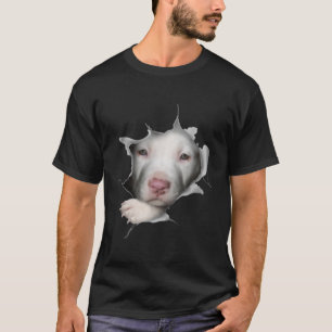 Cute White Pitbull Face Inside Me T-Shirt