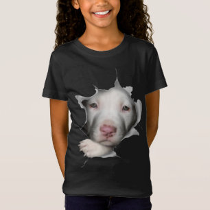 Cute White Pitbull Face Inside Me T-Shirt