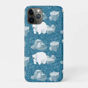 Cute White Polar Bear North Wild Animal Blue Cold Case-Mate iPhone Case