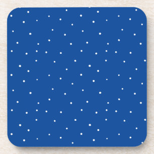 Cute white polka dots coaster