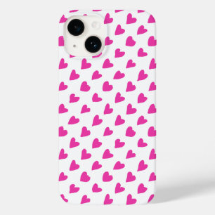 Cute white red hearts patterns Case-Mate iPhone 14 case