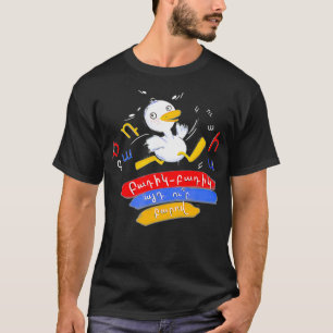 Cute White Running Duck Armenian  colours and lett T-Shirt