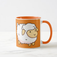 Cute White Sheep Illustration For Your Kid