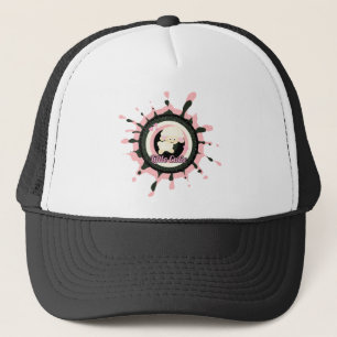 Cute white sheep trucker hat