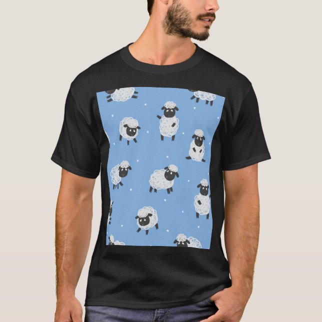 Cute white sheep: vintage lambs. T-Shirt (Front)