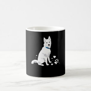 Cute White Siberian Husky - Sweet White Snow Dog Coffee Mug
