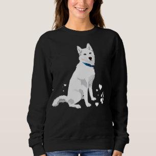 Cute White Siberian Husky - Sweet White Snow Dog Sweatshirt