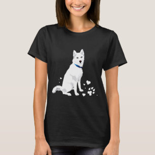 Cute White Siberian Husky Sweet White Snow Dog T-Shirt