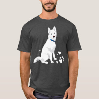 cute white Siberian Husky  sweet white Snow dog T-Shirt