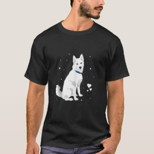 cute white Siberian Husky sweet white Snow dog Tan T-Shirt