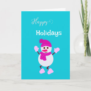 Cute white snowman card
