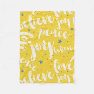 Cute White Text Design Fleece Blanket
