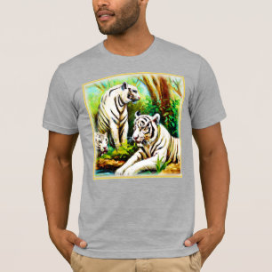 Cute White Tigers In The Jungle. Buy Now T-Shirt