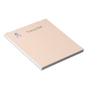 Cute white unicorn pink notepad