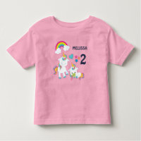 Cute White Unicorns Magical Mama & Baby Birthday