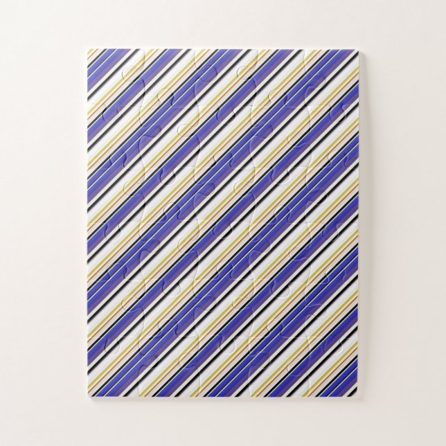 Cute white violet stripes jigsaw puzzle (Vertical)