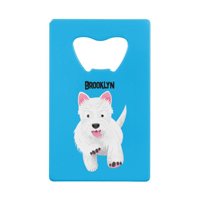 Cute white west highland terrier cartoon (Front)