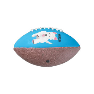 Cute white west highland terrier cartoon football