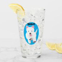 Cute white west highland terrier cartoon