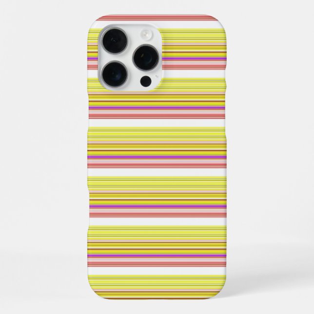Cute white yellow stripes iPhone case (Back)