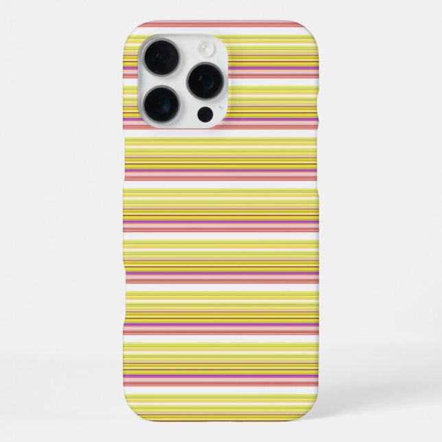 Cute white yellow stripes iPhone case (Back)