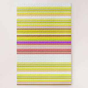 Cute white yellow stripes  jigsaw puzzle