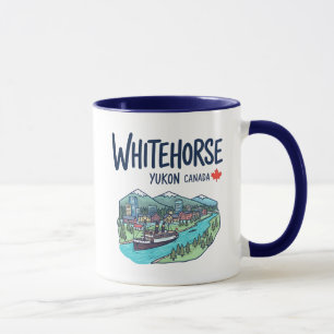 Cute Whitehorse Yukon Canada Colorful Landscape  Mug