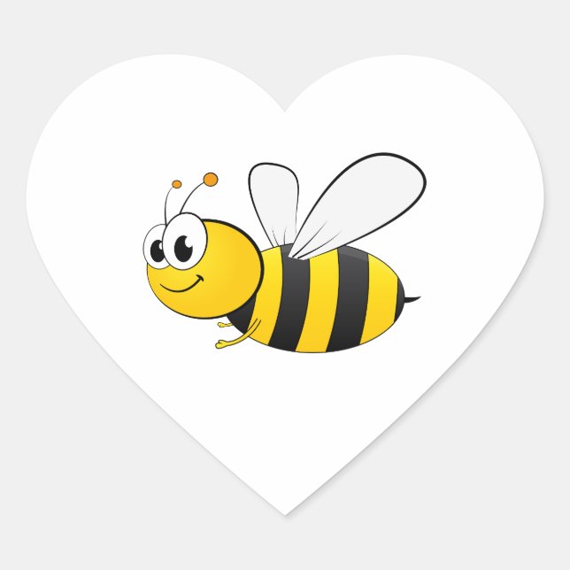 cute wholesome bee heart sticker (Front)