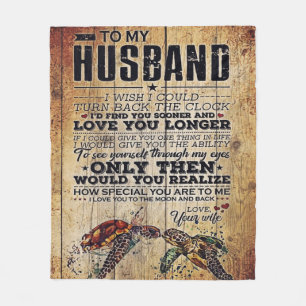 Cute Wife To My Husband Gift Family Gift Fleece Blanket