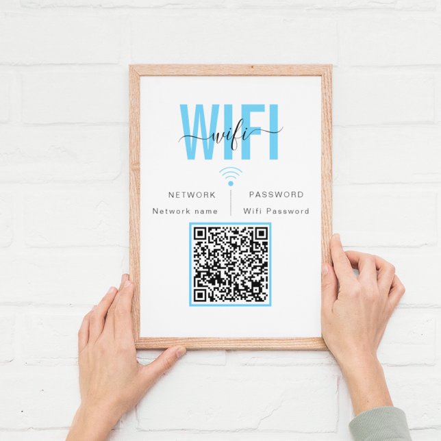 Cute WIFI Network Password | QR Code Poster (Creator Uploaded)