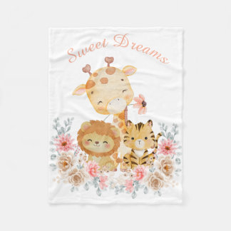 Cute Wild Animal Printed Blanket