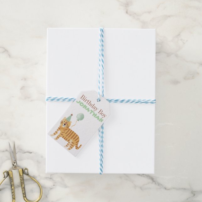 Cute Wild Animals Birthday Gift Tags (With Twine)