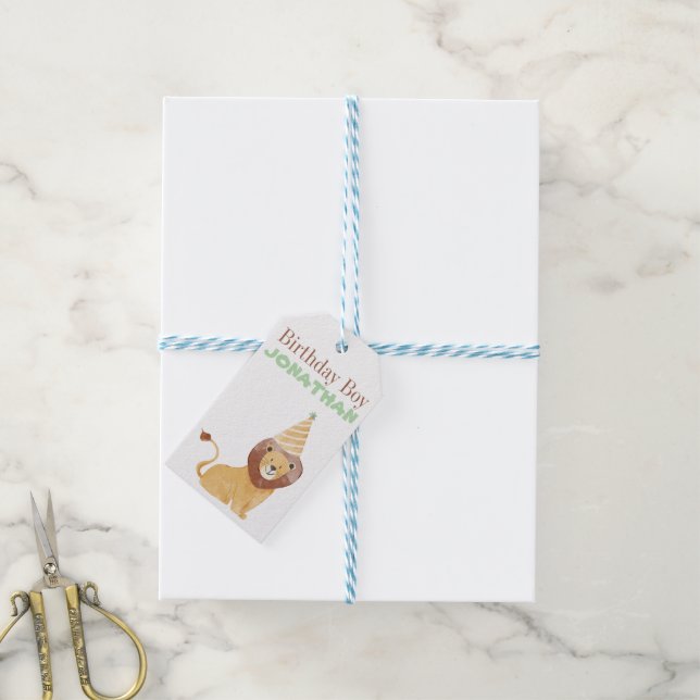 Cute Wild Animals Birthday Gift Tags (With Twine)