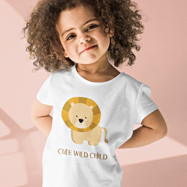 Cute Wild Child Lion Illustration T-Shirt (Creator Uploaded)