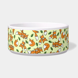 Cute Wild Fox and Leaf Pattern