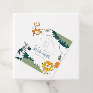 Cute Wild Jungle Animals Kids Any Age Birthday Favour Tags