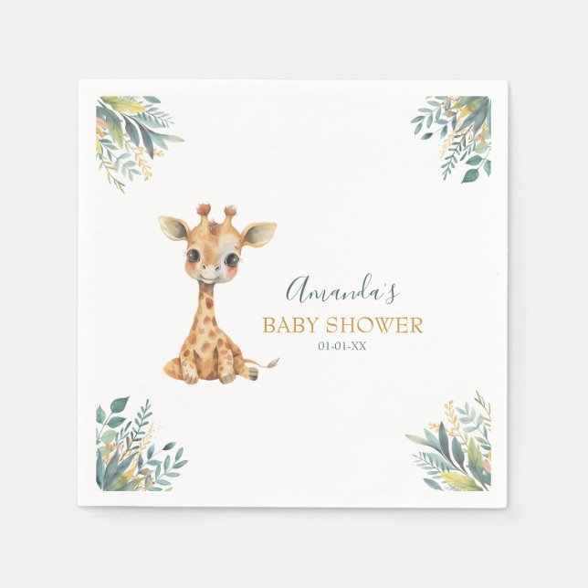 Cute Wild Jungle Animals  Napkin (Front)