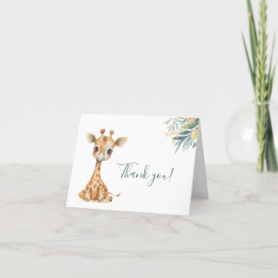 Cute Wild Jungle Animals Thank You Card