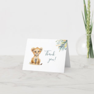 Cute Wild Jungle Animals Thank You Card