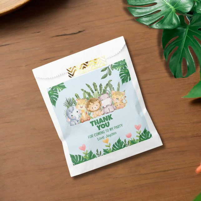 Cute Wild One Jungle Safari Animal Birthday Favour Bags (Creator Uploaded)