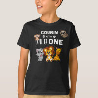 Cute Wild One Jungle Safari Animal Cousin Zoo