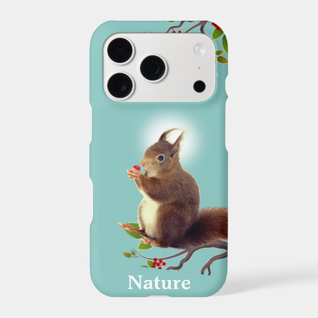 Cute Wild Squirrel & Editable Text (Back)