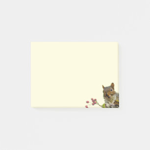 Cute Wild Squirrel on Ivory Post-it Notes